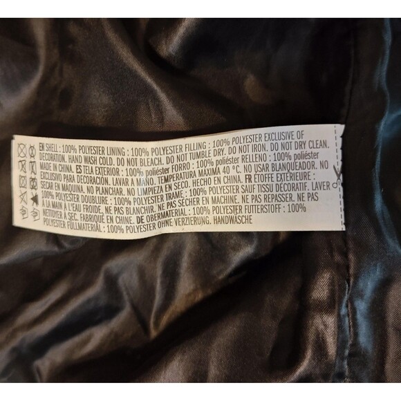 Forever 21 Jacket Womens Medium Silver Holographic Puffer Quilted Zip Pockets - Picture 8 of 13